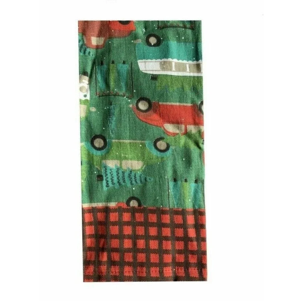 Car Bus Bug Kitchen Dish Towels 100% Cotton Set of 2 I'll Be Home for Christmas